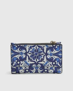 Blue Tile Print Mini Purse