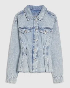 Blue Waisted Denim Jacket