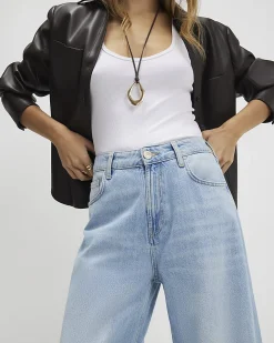 Blue Wide Leg Jeans
