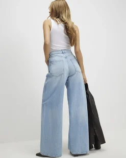 Blue Wide Leg Jeans