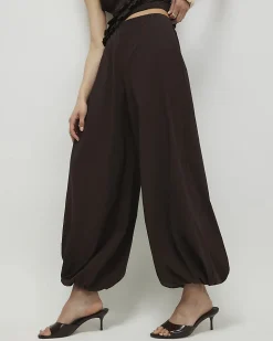 Brown Balloon Leg Trousers