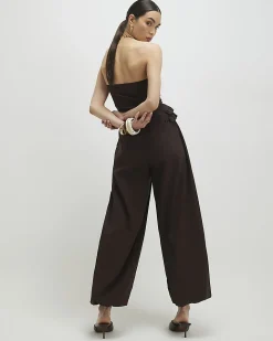 Brown Balloon Leg Trousers