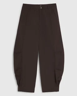 Brown Barrel Leg Trousers