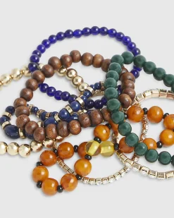 Brown Beaded Bracelet 20 Pack