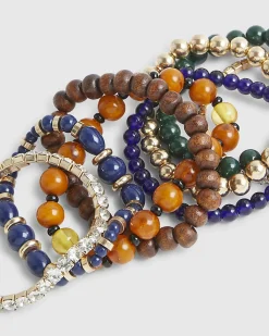 Brown Beaded Bracelet 20 Pack
