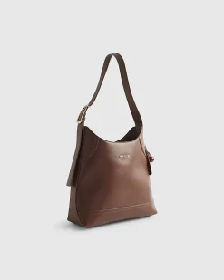 Brown Buckled Slouch Bag