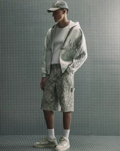 Brown Camouflage Denim Jorts
