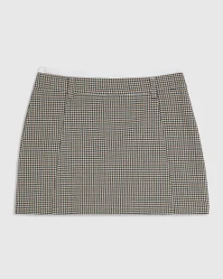 Brown Check Tailored Skort