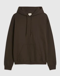 Brown Cotton Blend Long Sleeve Hoodie