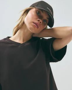 Brown Cotton Short Sleeve Loopback T-shirt