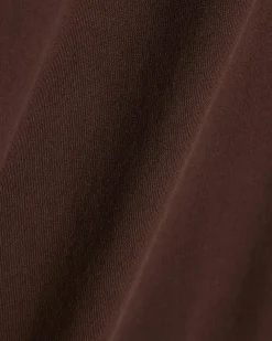 Brown Cotton T-Shirt Midi Dress