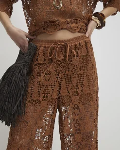 Brown Crochet Trousers
