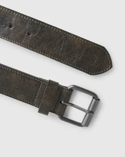 Brown Distressed Eyelet Belt