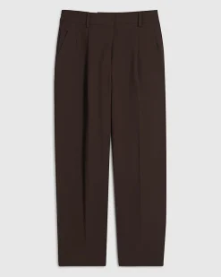 Brown Drapey Barrel Leg Trousers