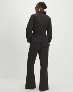 Brown Drawstring Waist Trousers