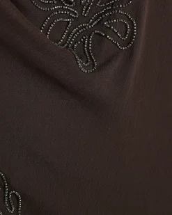 Brown Embellished Maxi Dress