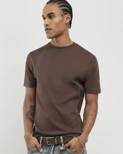 Brown Essential Slim Fit Midweight T-Shirt