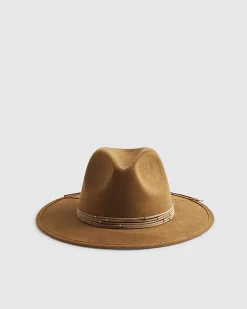 Brown Fedora with Beaded Band