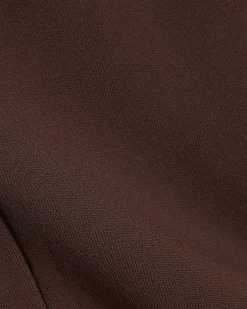 Brown Fitted Knit Sleeveless Top