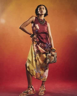 Brown Floral Maxi Dress