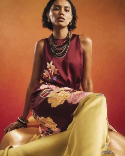 Brown Floral Maxi Dress