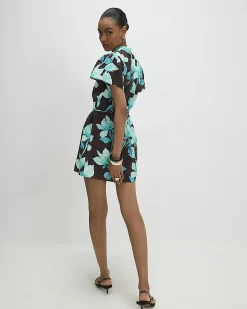 Brown Floral Mini Dress