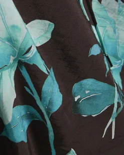Brown Floral Mini Dress