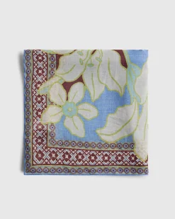 Brown Floral Spliced Scarf