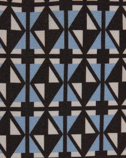 Brown Geometric Print Swimsuit