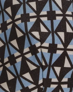 Brown Geometric Print Triangle Bikini Top