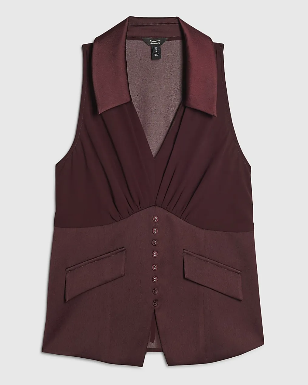 Brown Halter Corset Blouse