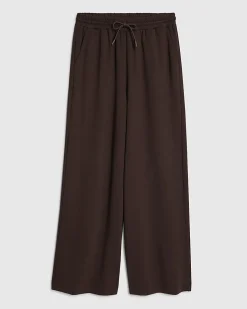 Brown High Waisted Premium Wide Leg Joggers
