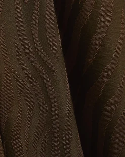 Brown Jacquard Animal Print Balloon Trousers