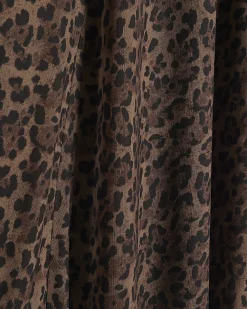 Brown Leopard Mesh Maxi Dress