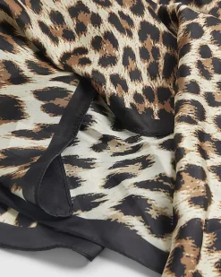 Brown Leopard Print Scarf