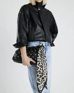 Brown Leopard Print Scarf