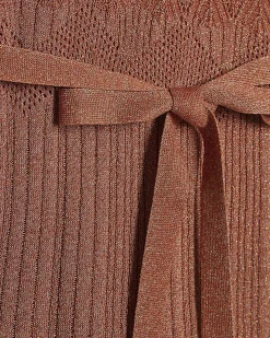 Brown Metallic Knit Vest Top
