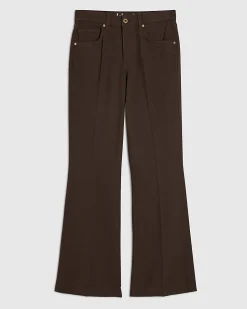 Brown Mid Rise Bootcut Jeans