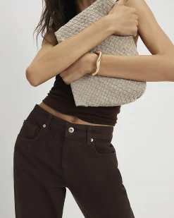 Brown Mid Rise Bootcut Jeans