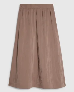 Brown Midi Full Skirt