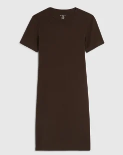 Brown Mini T-Shirt Dress