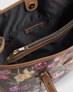 Brown Monogram Floral Wallet and Shopper bag