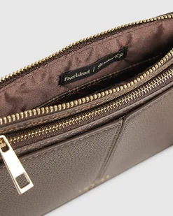 Brown Monogram Print Travel Wallet