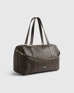 Brown Monogram Trim Holdall Travel Bag