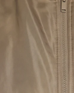 Brown Oversized Bubble Hem Bomber Jacket