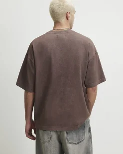 Brown Oversized Cotton Angel Of Night T-Shirt