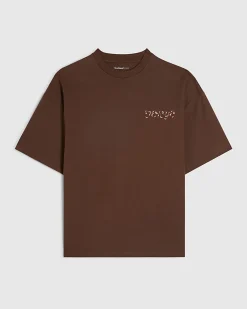 Brown Oversized Cotton Tokyo Dragon T-Shirt