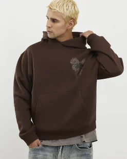 Brown Oversized Fit Kagoshima Dragon Hoodie