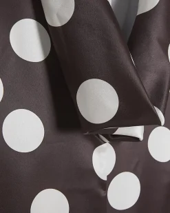 Brown Polka Dot Slip Dress