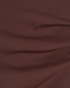 Brown Polyamide Bandeau Top